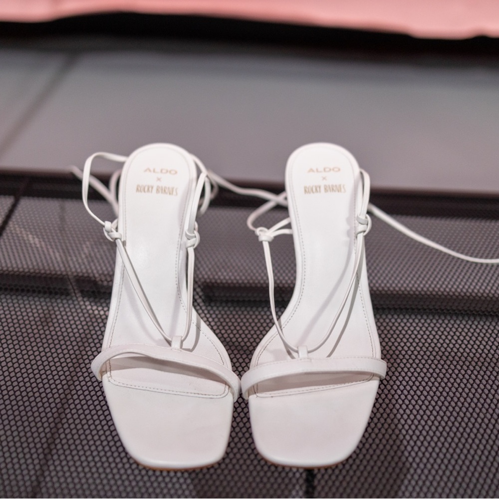 Aldo X Rocky Barnes Block Heel Strappy Sandals